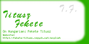 titusz fekete business card